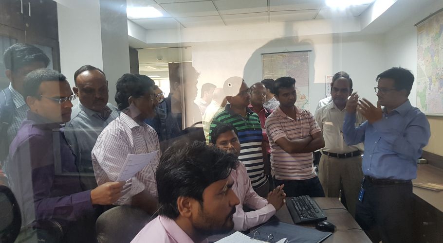 RSFTM Participants being explained about the Control Room Operations of GatewayRail Freight ICD - Garhi Harsaru during their Field Visit on 03 May 2018