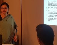 Smt. Monica Agnihotri, ED - Freight Marketing - Railway Board delivering her Lecture on Rail Freight Marketing to Participants of RSFTM on 02 May 2018