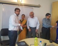 Sh. Anit Yadav from Central Warehousing Corporation recieving his certificate after attending the RSFTM Program of CILT from 30 Apr - 04 May 2018