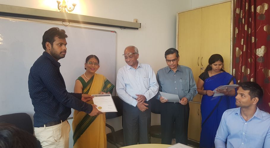 Sh. Suprabhat  from Central Warehousing Corporation recieving his certificate after attending the RSFTM Program of CILT from 30 Apr - 04 May 2018